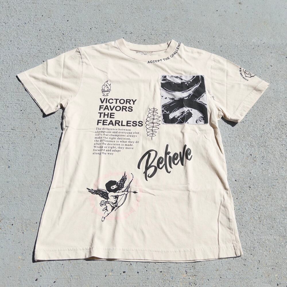 Seven Souls Graphic Uplifting Text Victory Believe T-Shirt